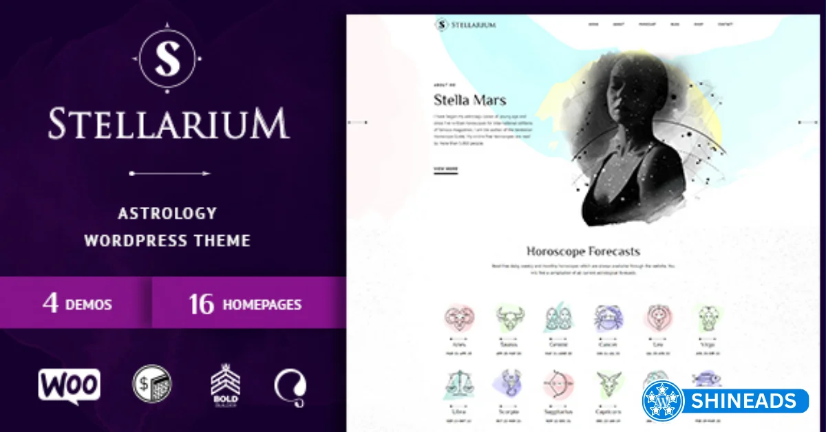 Stellarium – Horoscope and Astrology WordPress Theme  Free Download 1.3.2